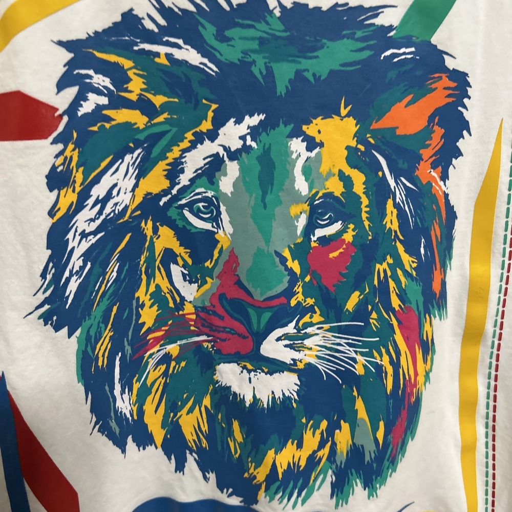 Men's‎ Create 2MRW Colorful Lion Graphic T-Shirt Medium